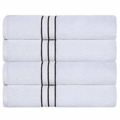 Turkish Cotton Ultra Plush Solid Absorbent 4 Piece Bath Towel Set - Blue Nile Mills