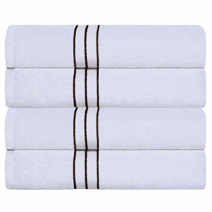 Turkish Cotton Ultra Plush Solid Absorbent 4 Piece Bath Towel Set - Blue Nile Mills