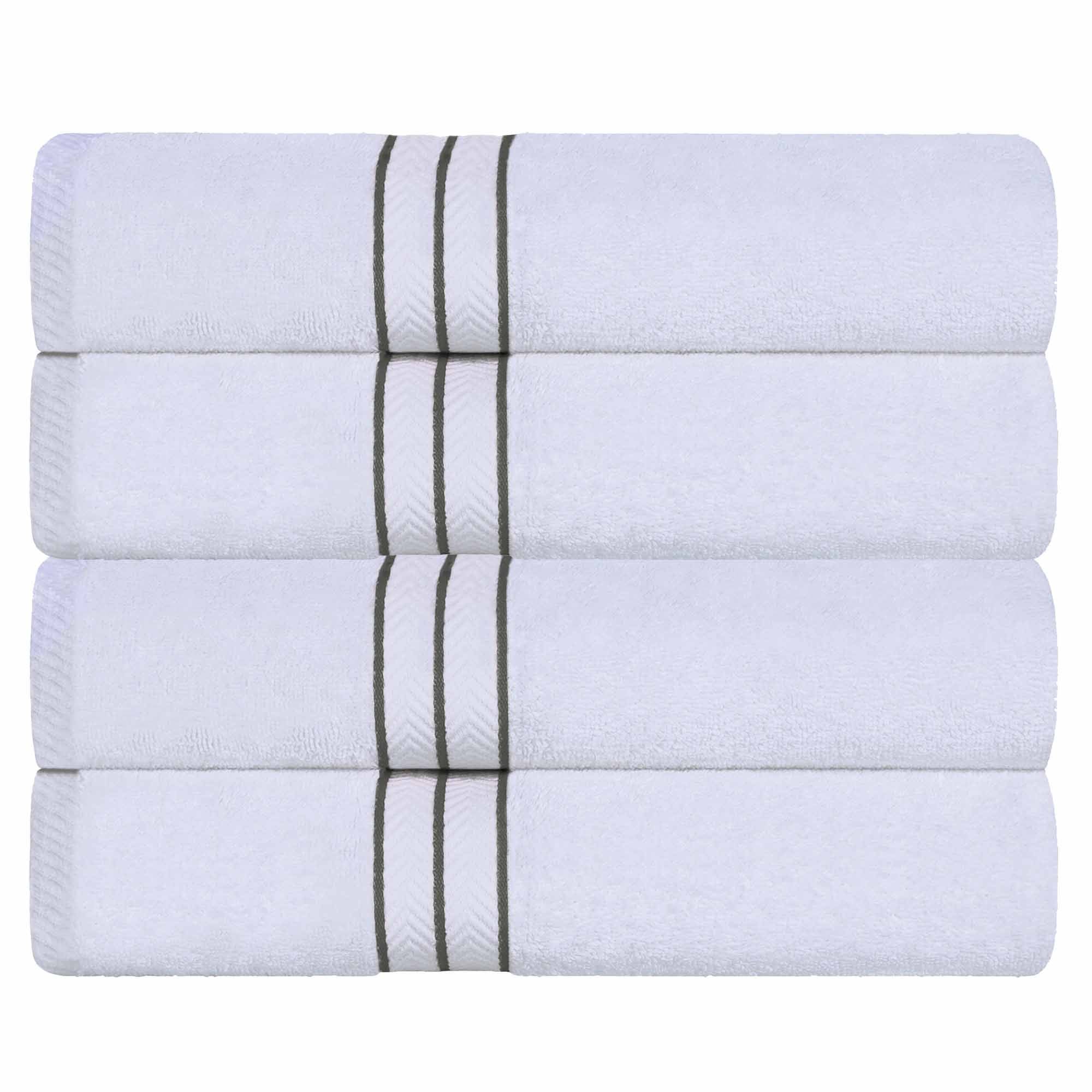 Turkish Cotton Ultra Plush Solid Absorbent 4 Piece Bath Towel Set - Blue Nile Mills