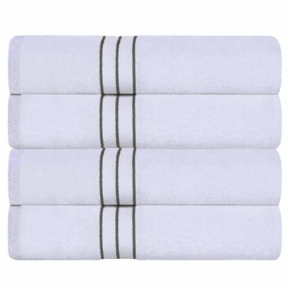 Turkish Cotton Ultra Plush Solid Absorbent 4 Piece Bath Towel Set - Blue Nile Mills