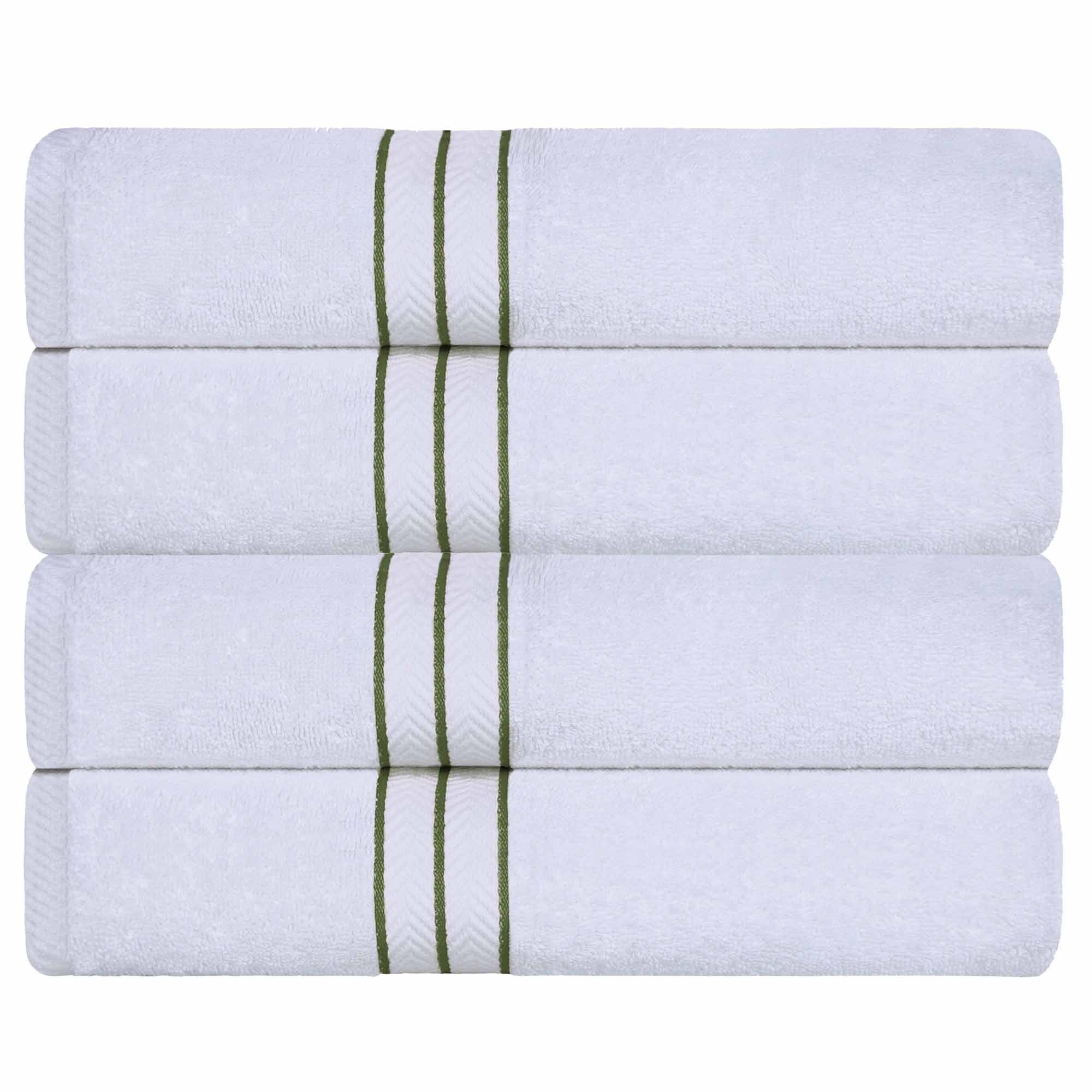 Turkish Cotton Ultra Plush Solid Absorbent 4 Piece Bath Towel Set - Blue Nile Mills