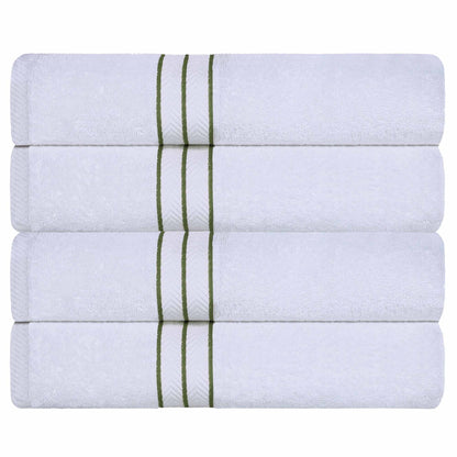 Turkish Cotton Ultra Plush Solid Absorbent 4 Piece Bath Towel Set - Blue Nile Mills
