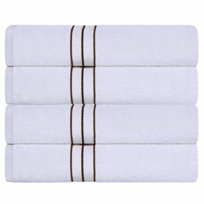 Turkish Cotton Ultra Plush Solid Absorbent 4 Piece Bath Towel Set - Blue Nile Mills