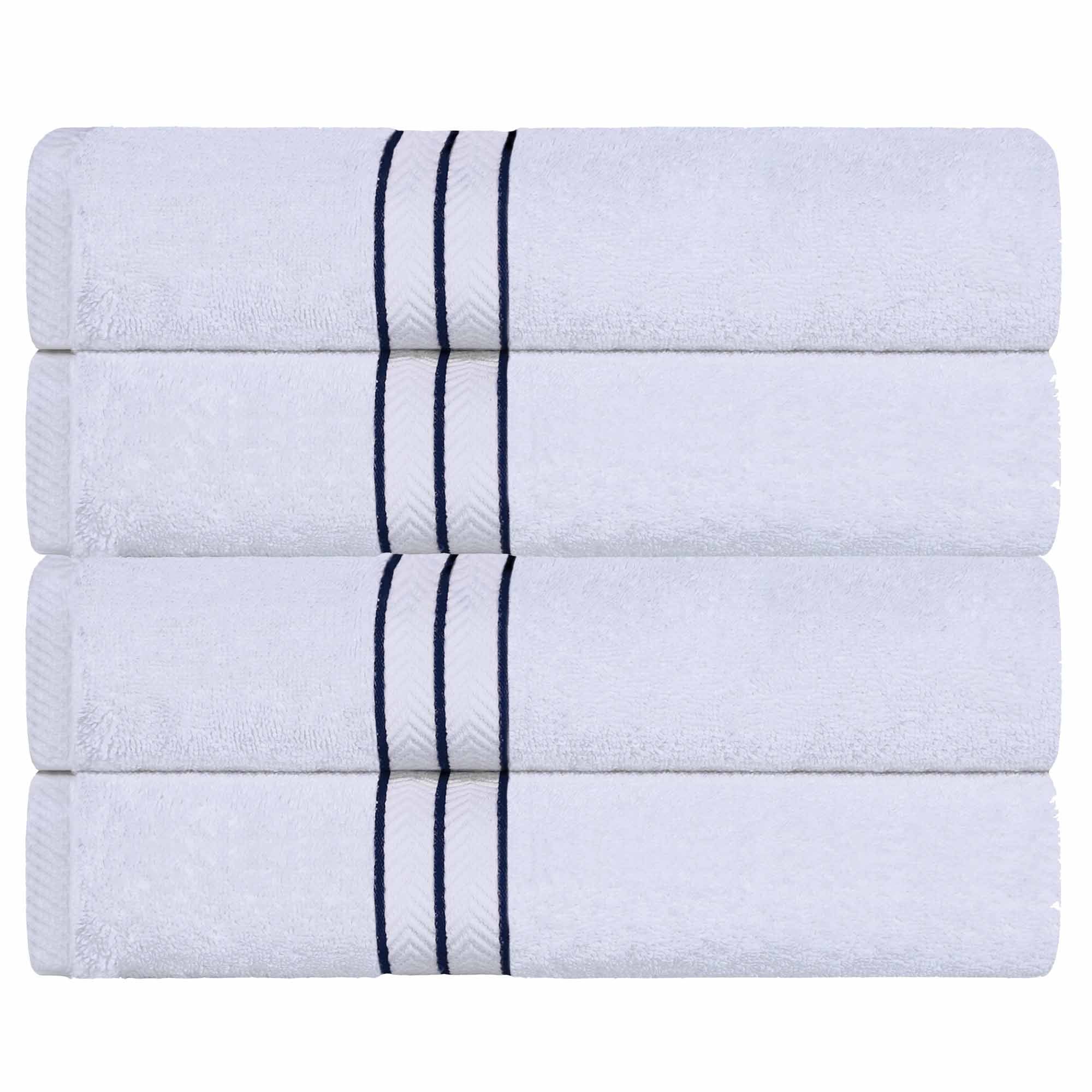 Turkish Cotton Ultra Plush Solid Absorbent 4 Piece Bath Towel Set - Blue Nile Mills