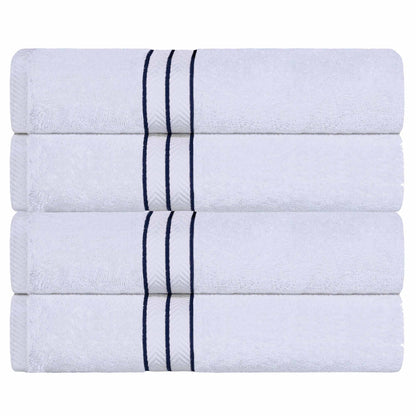 Turkish Cotton Ultra Plush Solid Absorbent 4 Piece Bath Towel Set - Blue Nile Mills