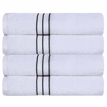 Turkish Cotton Ultra Plush Solid Absorbent 4 Piece Bath Towel Set - Blue Nile Mills