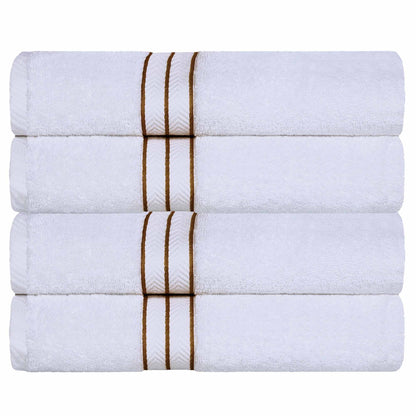 Turkish Cotton Ultra Plush Solid Absorbent 4 Piece Bath Towel Set - Blue Nile Mills