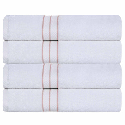Turkish Cotton Ultra Plush Solid Absorbent 4 Piece Bath Towel Set - Blue Nile Mills