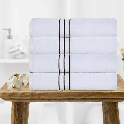 Turkish Cotton Ultra Plush Solid Absorbent 4 Piece Bath Towel Set - Blue Nile Mills