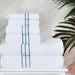 Turkish Cotton Ultra-Plush Solid 6-Piece Highly Absorbent Towel Set - White/Light Blue