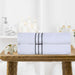 Turkish Cotton Ultra Plush Solid Absorbent 2 Piece Bath Towel Set - White/Teal