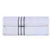 Turkish Cotton Ultra Plush Solid Absorbent 2 Piece Bath Towel Set - White/Teal