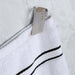  Turkish Cotton Ultra Plush Solid Absorbent 4 Piece Bath Towel Set -White/Black