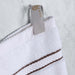  Turkish Cotton Ultra Plush Solid Absorbent 4 Piece Bath Towel Set -White/Chocolate