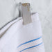  Turkish Cotton Ultra Plush Solid Absorbent 4 Piece Bath Towel Set -White/Light Blue