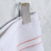  Turkish Cotton Ultra Plush Solid Absorbent 4 Piece Bath Towel Set -White/Tea Rose