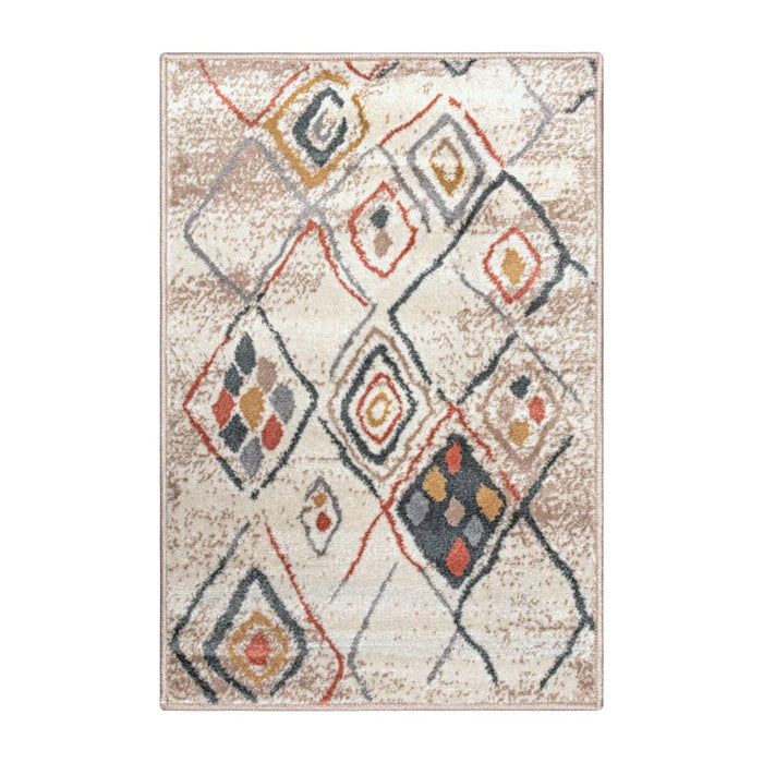 Burin Southwestern Geometric Indoor Area Rug or Runner Rug - Taupe