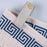 Athens Cotton Greek Scroll and Floral 8 Piece Assorted Towel Set - Ivory/ Navy Blue