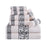 Athens Cotton Greek Scroll and Floral 8 Piece Assorted Towel Set - Ivory/ Grey