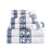 Athens Cotton Greek Scroll and Floral 8 Piece Assorted Towel Set - Navy Blue