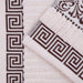 Athens Cotton Greek Scroll and Floral 8 Piece Assorted Towel Set Ivory/Chocolate