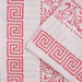 Athens Cotton Greek Scroll and Floral 8 Piece Assorted Towel Set - Ivory/ Coral