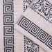 Athens Cotton Greek Scroll and Floral 8 Piece Assorted Towel Set -Ivory/  Grey