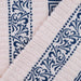 Athens Cotton Greek Scroll and Floral 8 Piece Assorted Towel Set -Ivory/ Navy Blue