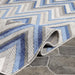 Acacia Geometric Zigzag Modern Indoor/Outdoor Area Rug or Runner - Grey