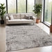 Acer Distressed Contemporary Abstract Modern Indoor Area Rug or Runner - Charcoal