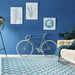 Adalia Lattice Geometric Indoor / Outdoor Area Rug - Turquoise