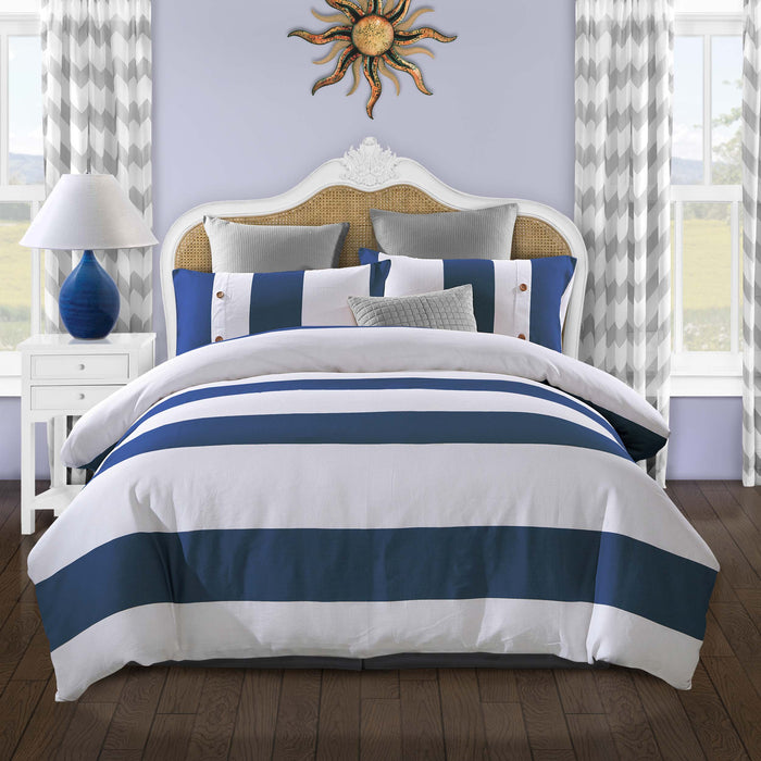 300 Thread Count Cotton Striped Duvet Cover Set