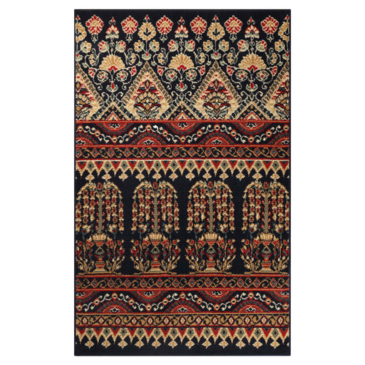 Adena Abstract Floral Indoor Area Rug - Black