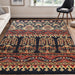 Adena Abstract Floral Indoor Area Rug - Black