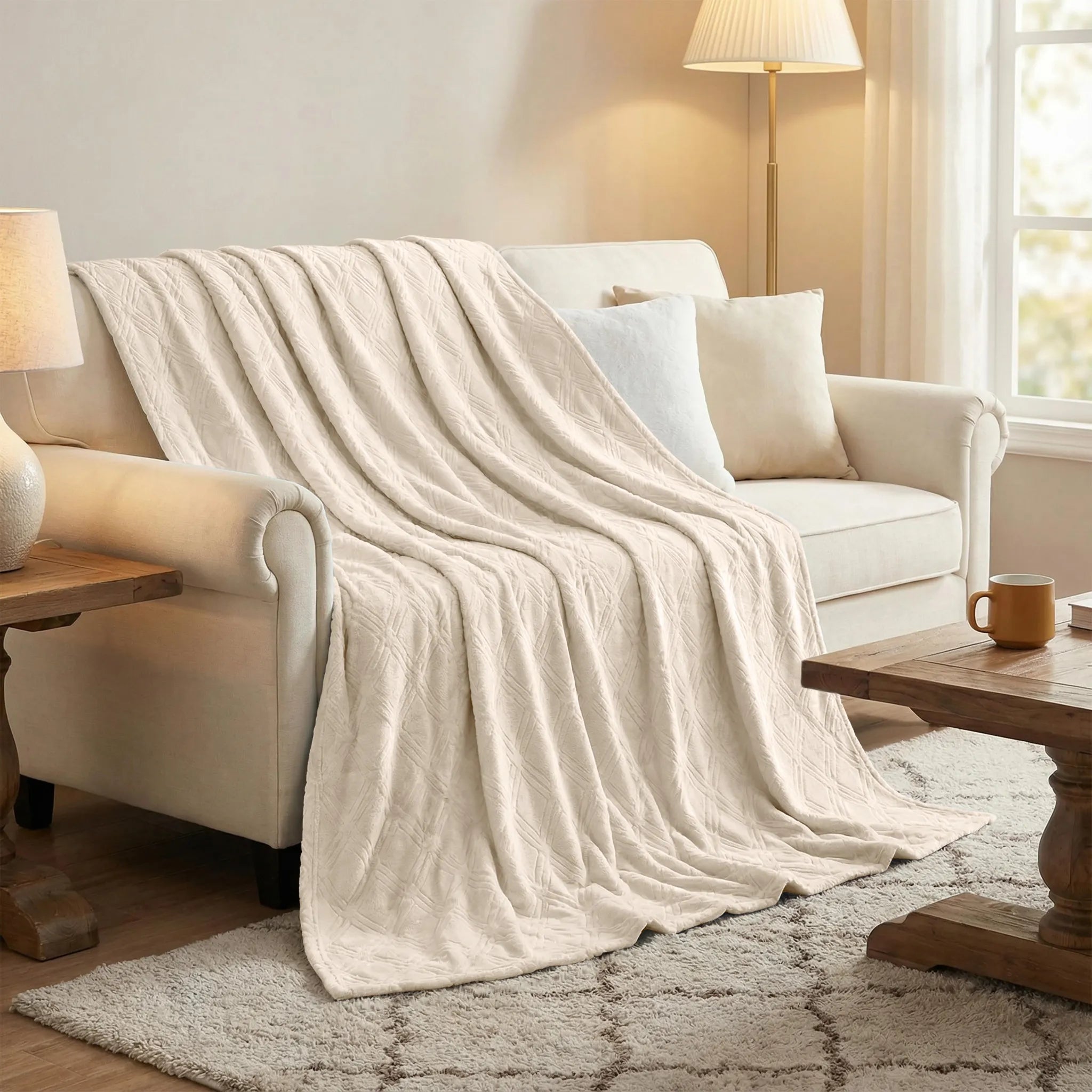 Alaska Diamond Plush Fleece Ultra-Soft Blanket