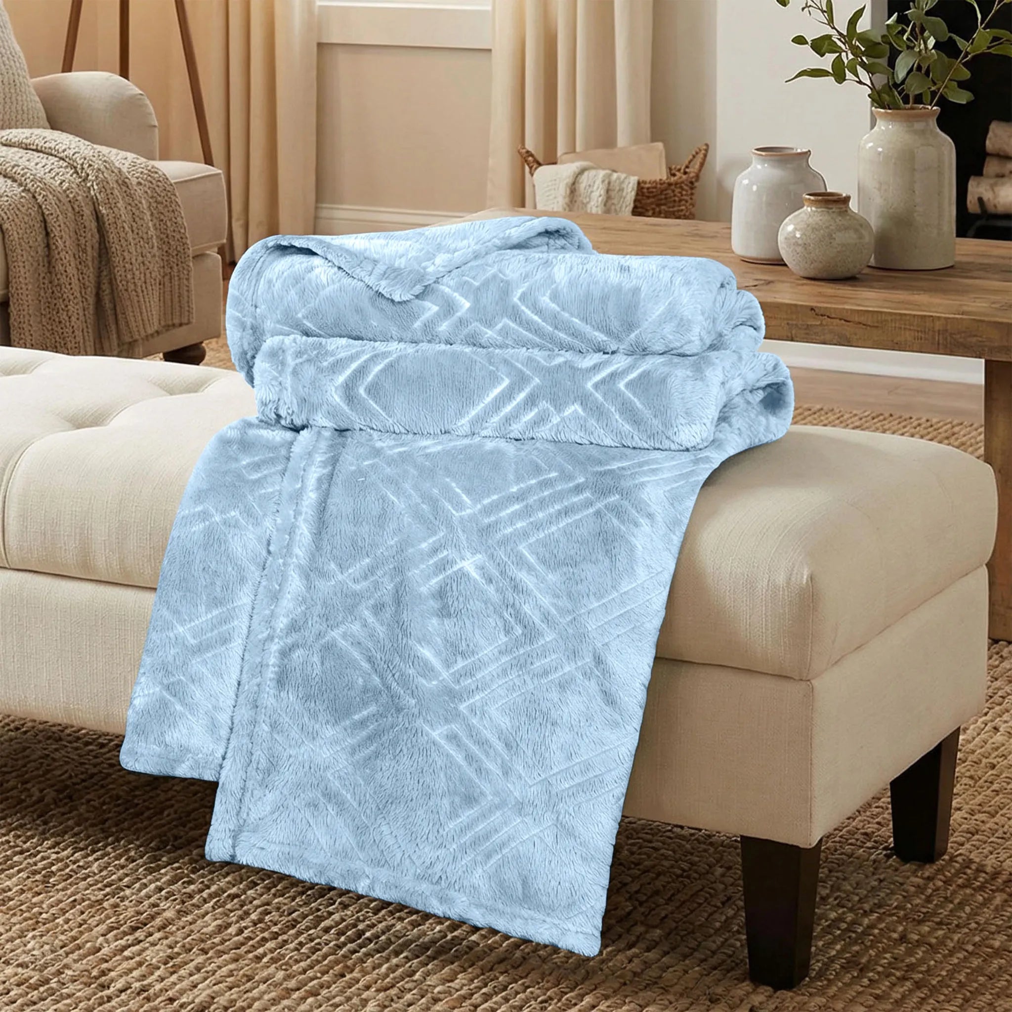 Alaska Diamond Plush Fleece Ultra-Soft Blanket