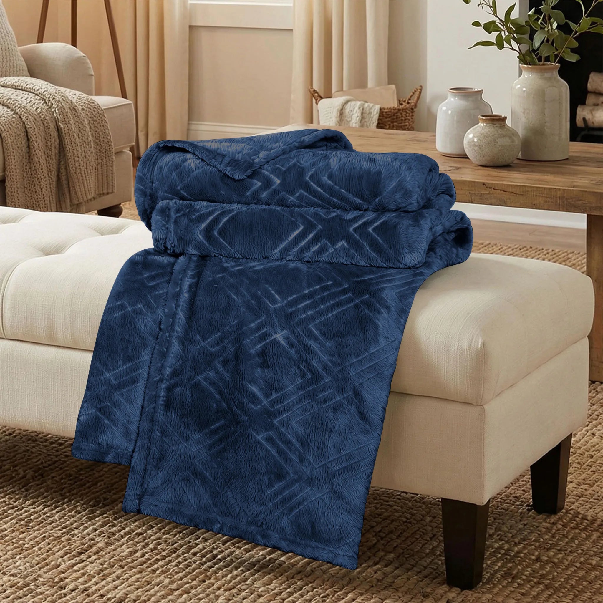 Alaska Diamond Plush Fleece Ultra-Soft Blanket