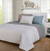 Channing Cotton Reversible Floral Textured Embroidered Quilt Set
