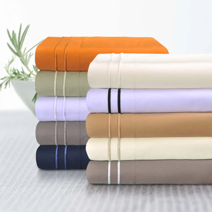 700 Thread Count Egyptian Cotton Embroidered Deep Pocket Sheet Set