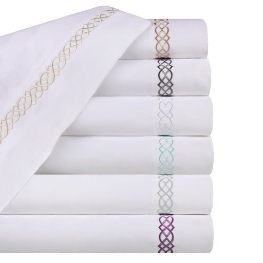 Egyptian Cotton 1000 Thread Count Embroidered Pillowcases (Set of 2)