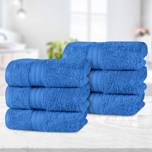 Atlas Cotton Plush Absorbent Heavyweight Luxury Hand Towel Set of 6 - Allure