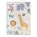 Animal Safari Playroom Non-Slip Kids Indoor Area Rug - Ivory