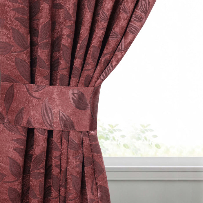 Leaves Machine Room Darkening Blackout Curtains, Set of 2