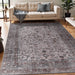 Distressed Floral Medallion Indoor Area Rug - DarkWalnut