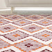 Talluah Hand-Tufted Cotton/Wool Textured Geometric Farmhouse Area Rug - Appricot/Brick Red