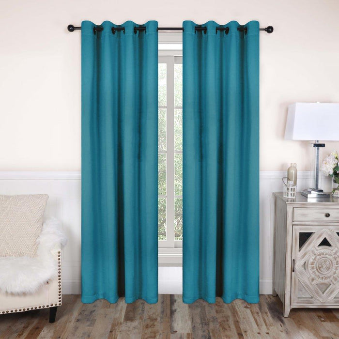 Solid Classic Modern Grommet Blackout Curtain Set