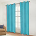 Solid Machine Washable Room Darkening Blackout Curtains, Set of 2 - Aqua