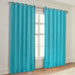 Solid Machine Washable Room Darkening Blackout Curtains, Set of 2 - Aqua