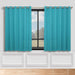 Solid Machine Washable Room Darkening Blackout Curtains, Set of 2 - Aqua