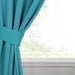 Solid Machine Washable Room Darkening Blackout Curtains, Set of 2 - Aqua